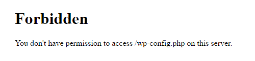 Zugriffsschutz auf die wp-config.php